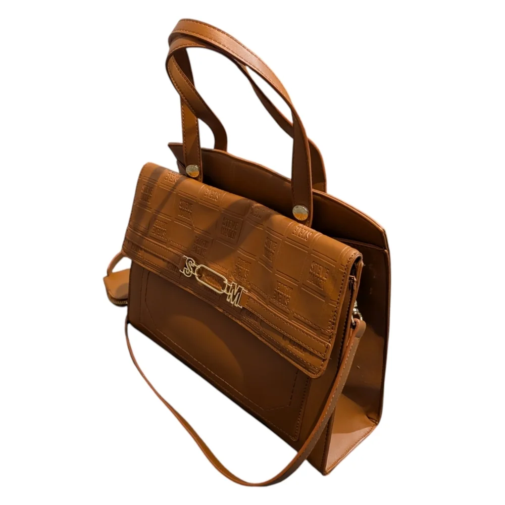 Steve Madden BWinona Crossbody Satchel in‎ Cognac With Detachable Coin Purse